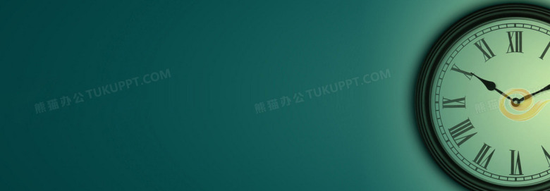 商务钟表banner创意设计背景图片素材免费下载_熊猫办公