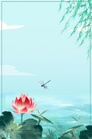 荷花背景图片大全_荷花背景素材下载_熊猫办公