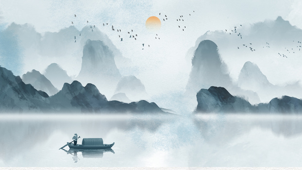 山水古风背景图片大全_山水古风背景素材下载_熊猫办公