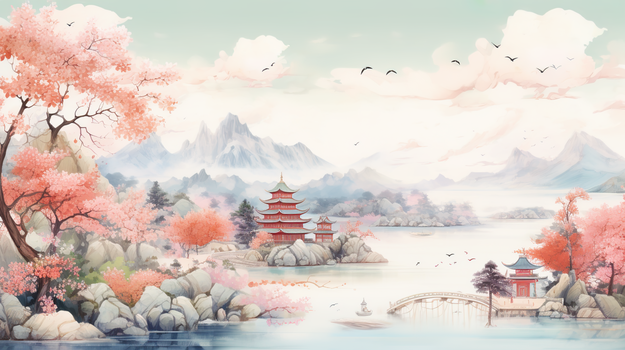 粉色风景背景图片大全_粉色风景背景素材下载_熊猫办公
