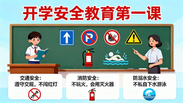 安全教育第一课背景图片素材下载_熊猫办公