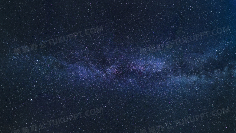 夜晚银河系星光闪烁景色