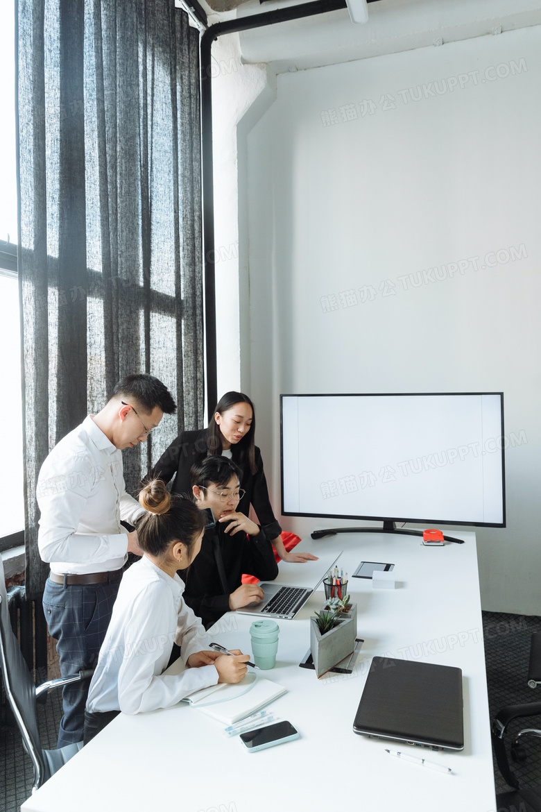 商务办公室团队办公白领图片