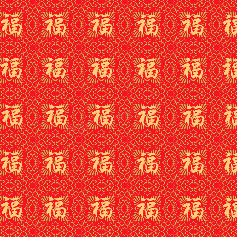 全部福字图片背景