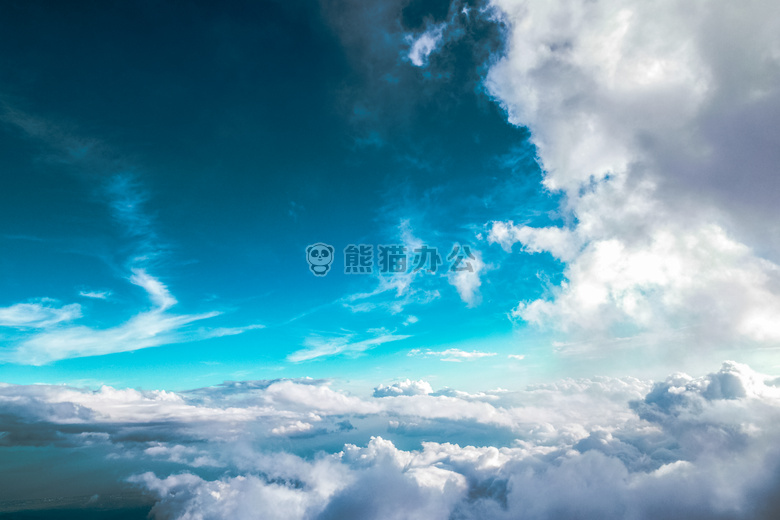 蓝色 天空 云