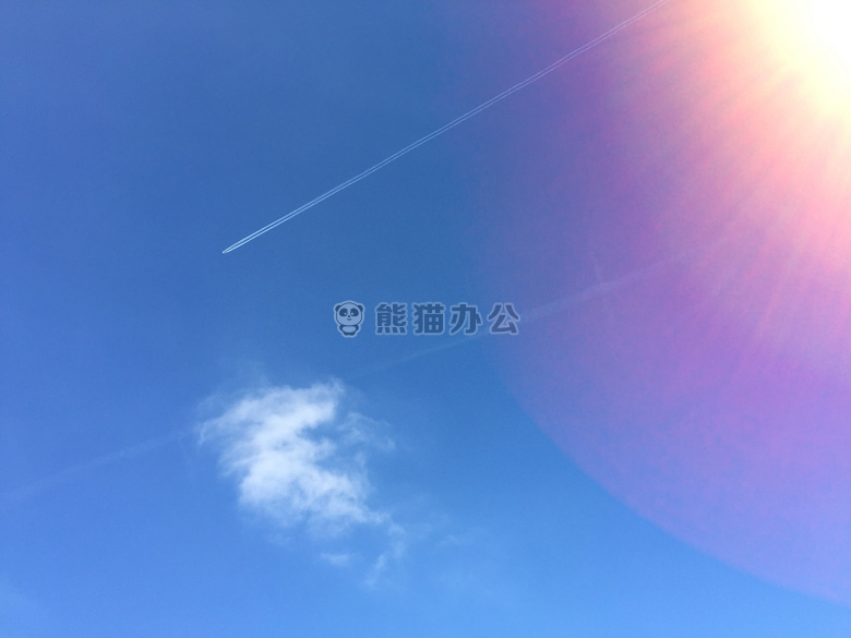飞机 蓝色 云
