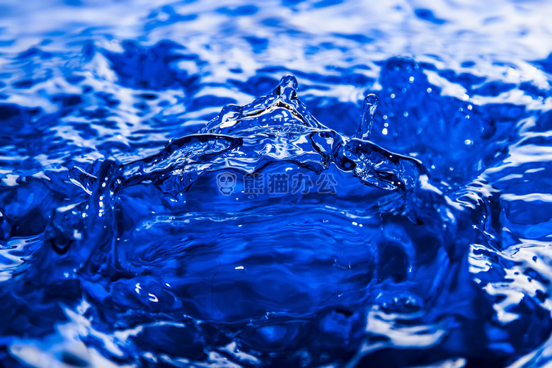蓝色 水 特写