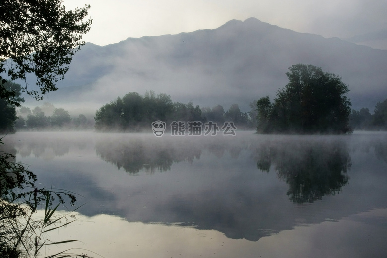 雾 湖 薄雾
