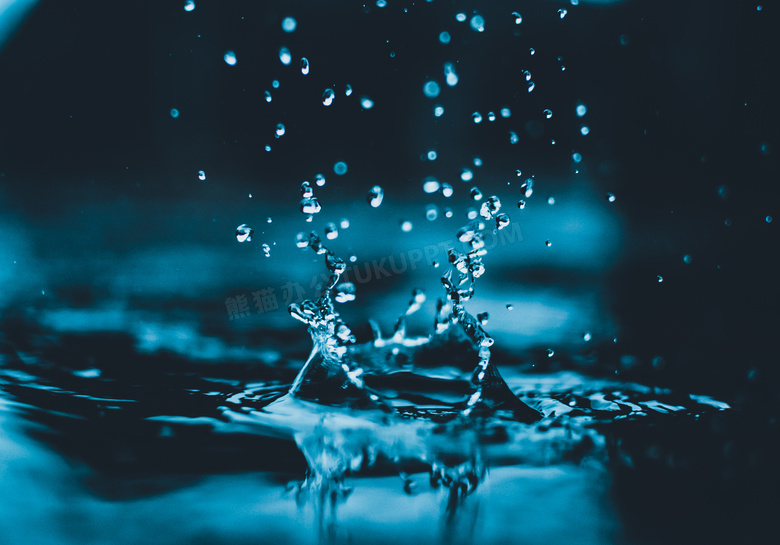 蓝色 水 模糊 