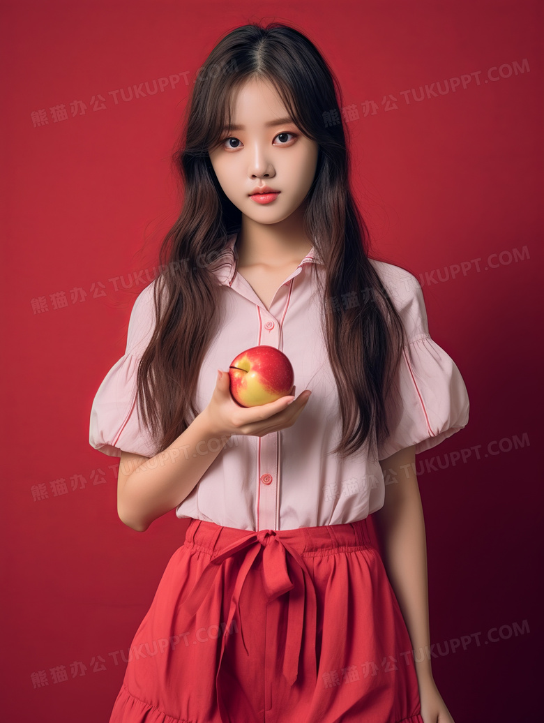 15岁美丽带微笑的女模特广告摄影图