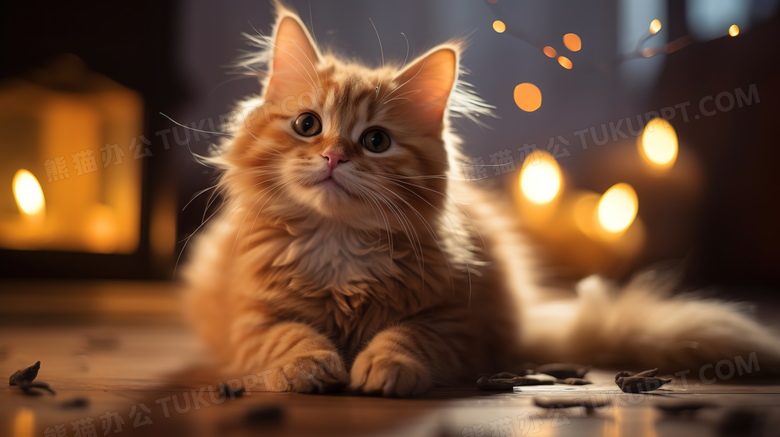 家居宠物猫摄影图
