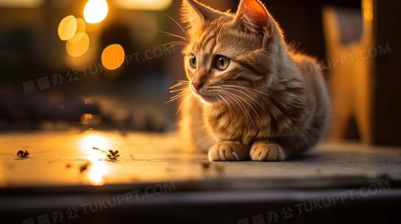 家居宠物猫摄影图