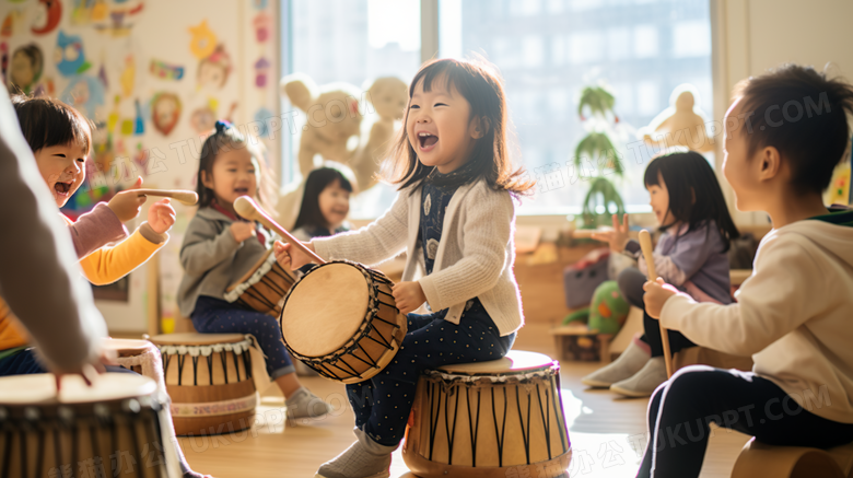 幼儿园音乐教室摄影图