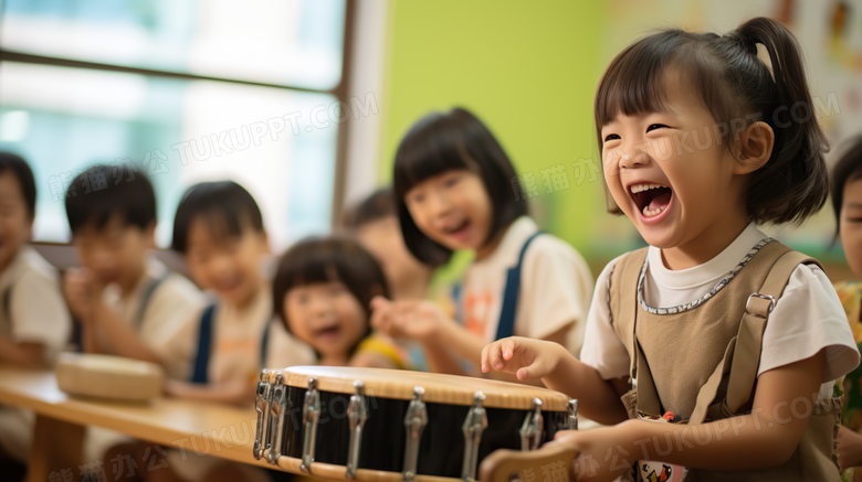 幼儿园音乐教室摄影图