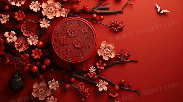 新年喜庆红色摆件图片
