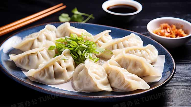 2024龙年新年饺子过大年图片
