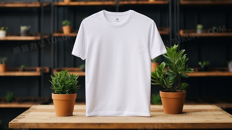 服装店白色衬衫样衣陈列图片