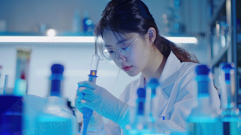 实验室工作的女科学家图片
