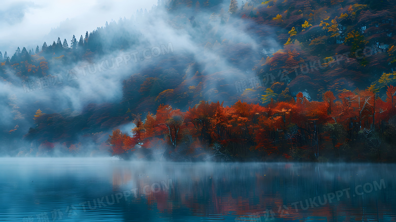 中国四川九寨沟山水风景概念图片