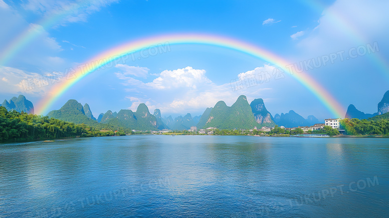 自然风景蓝天彩虹jpeg格式图片下载_熊猫办公