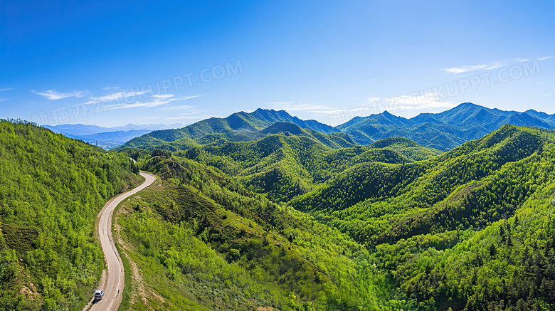 青山盘山公路风景大自然图片