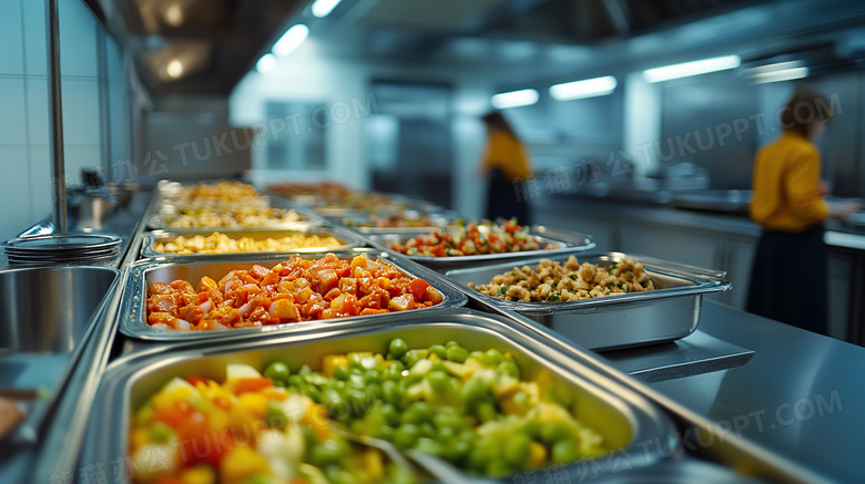 学校食堂打饭窗口图片