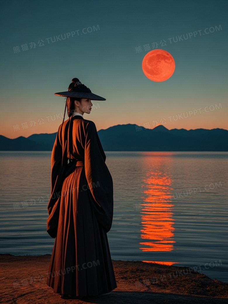 古代武侠女性背影电影封面
