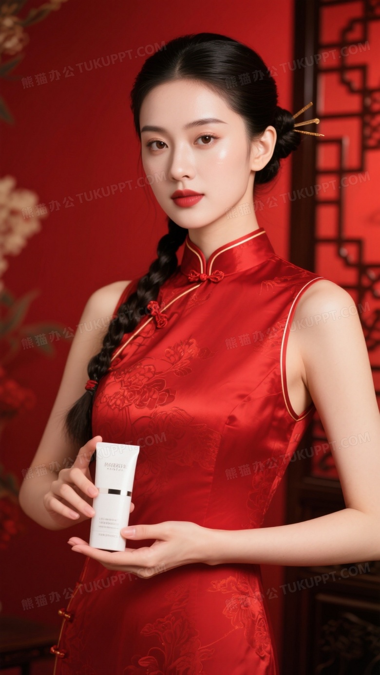 医美高级模特美女新中式风格