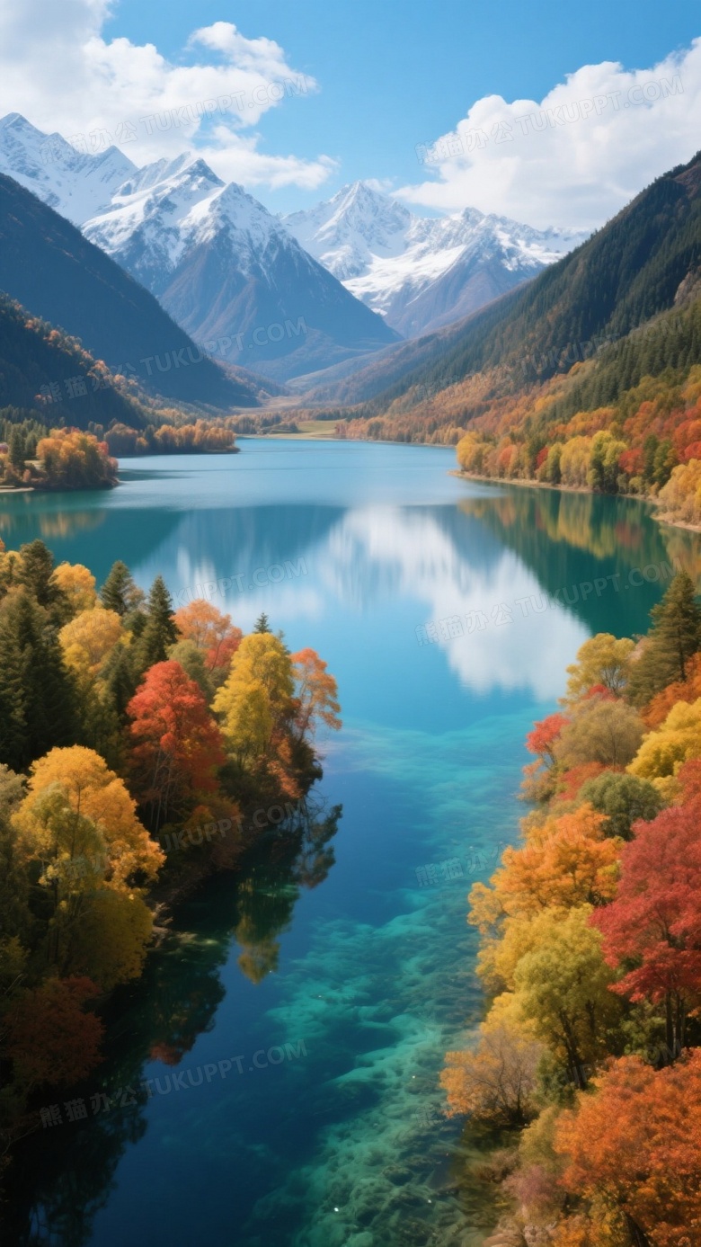 中国四川雪山的美丽画卷