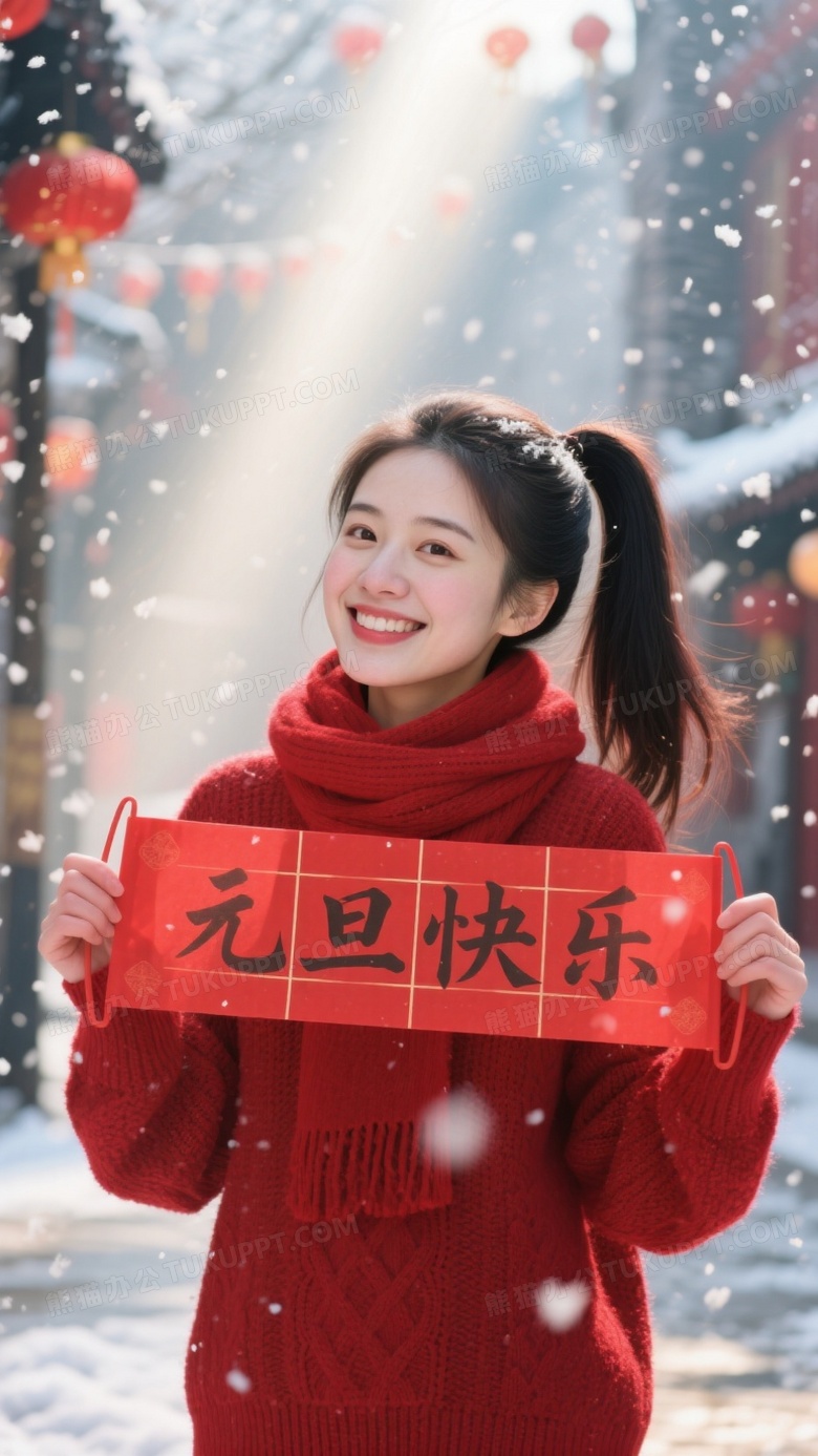 画面主体一位五官端正漂亮的美女