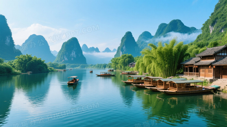 漓江山水风光高清摄影图片