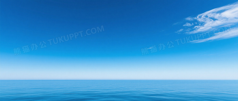 蓝海晴空交界线高清图片