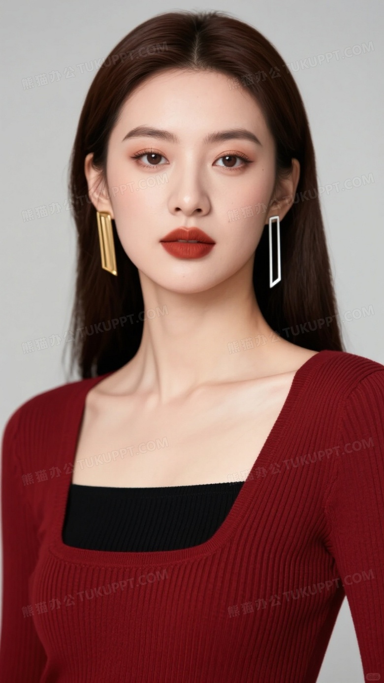 亚洲女性凝视镜头柔光图片