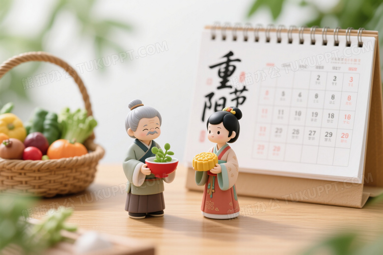 汉服人偶重阳节静物图片