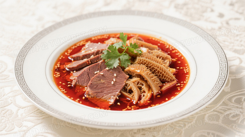 川味夫妻肺片俯拍特写图片