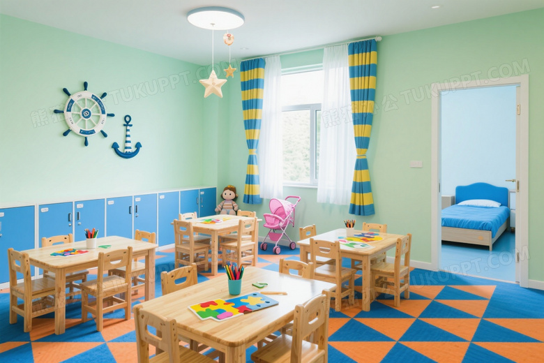 幼儿园教室内部布置高清图片