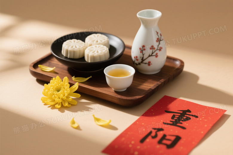 重阳节静物摆设柔光图片