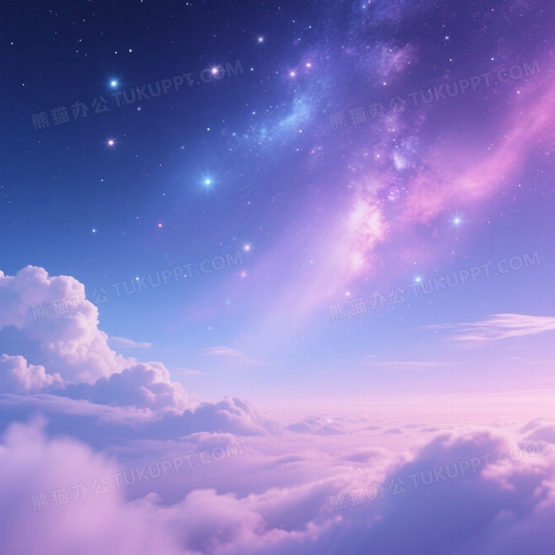 梦幻星空云海柔焦图片