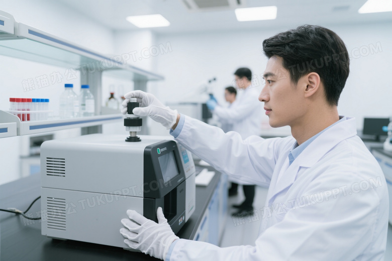 科研人员操作分析仪器图片