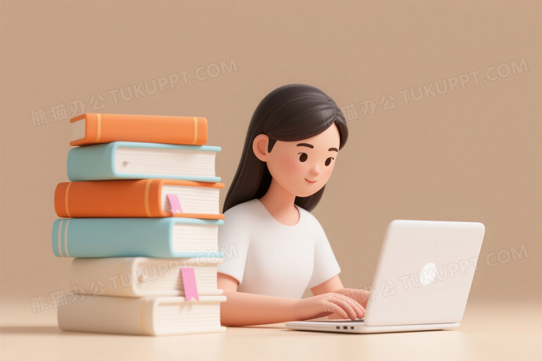 亚洲女性用笔记本电脑学习图片