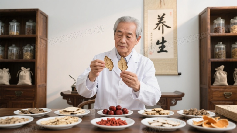 中医师端详中药材特写jpg格式图片下载_熊猫办公