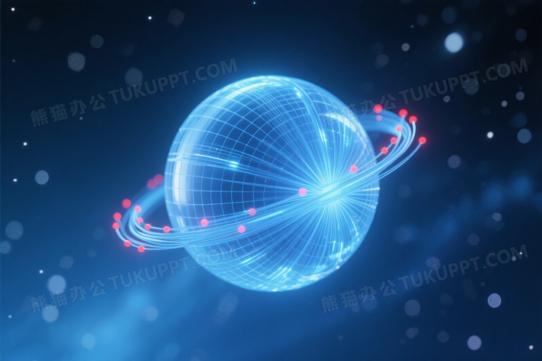 蓝光光纤球体宇宙背景图片