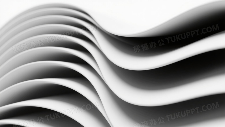 白色波浪层叠结构柔光图片