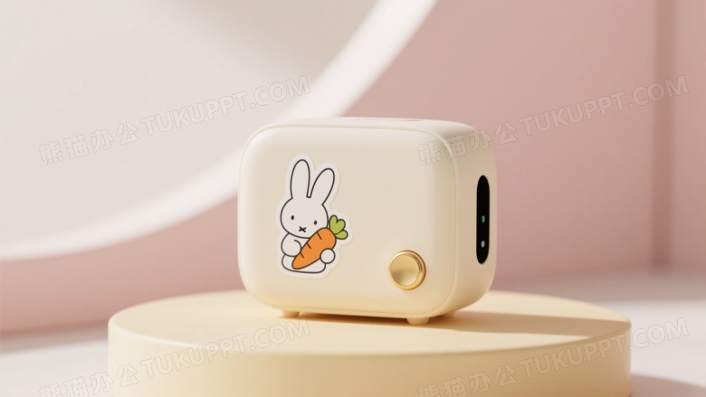 奶油色小电器展台柔光图片