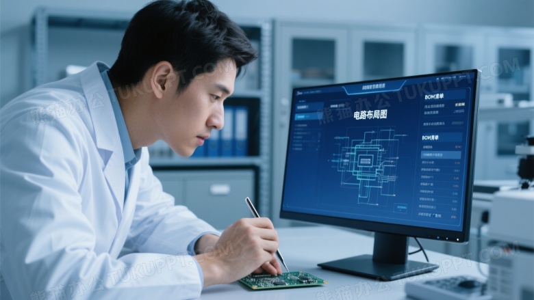 亚洲男性操作电路板高清图片