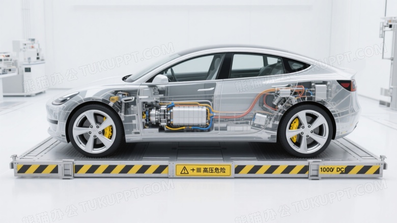 特斯拉Model3透明剖面展示图片