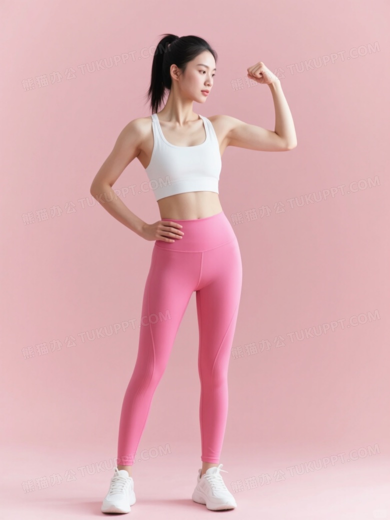 亚洲女性展示肱二头肌柔光图片