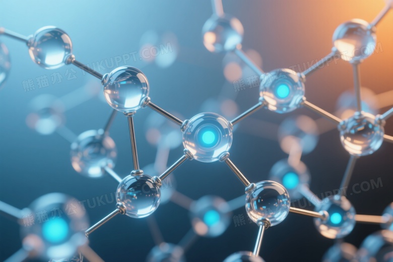 抽象分子结构晶格高清图片
