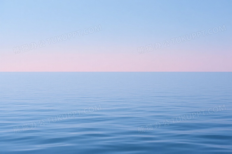 蓝海粉空交界水平对称图片