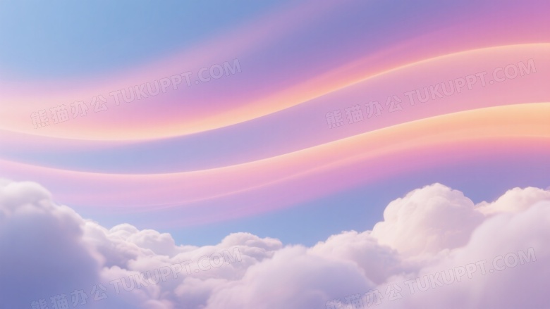 梦幻渐变天空云朵柔焦图片